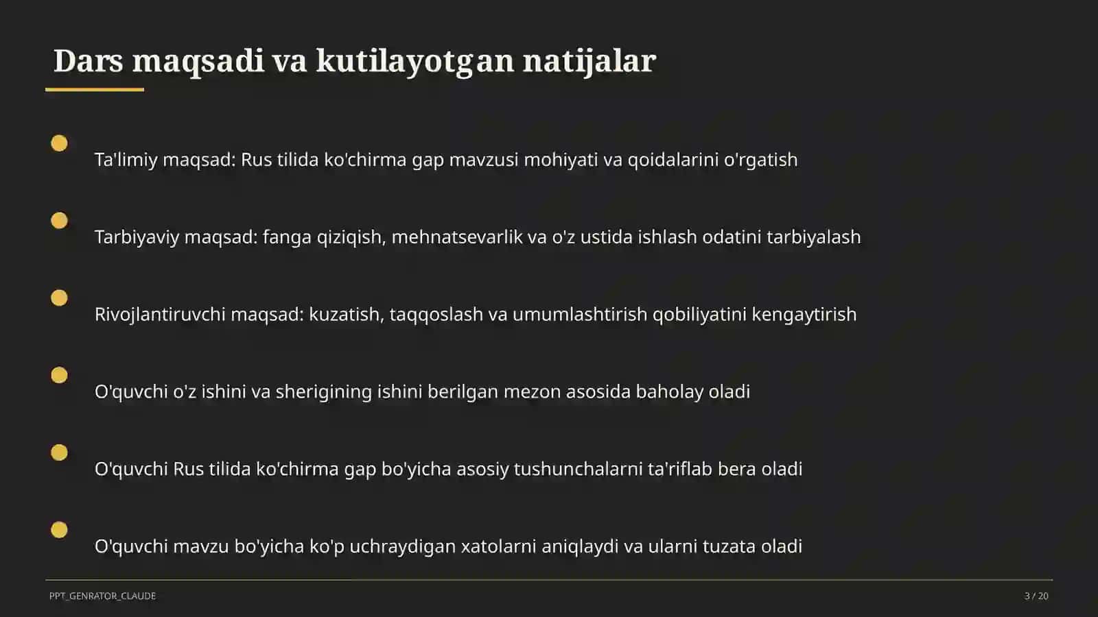 Rus tilida ko'chirma gap (9-sinf) 3