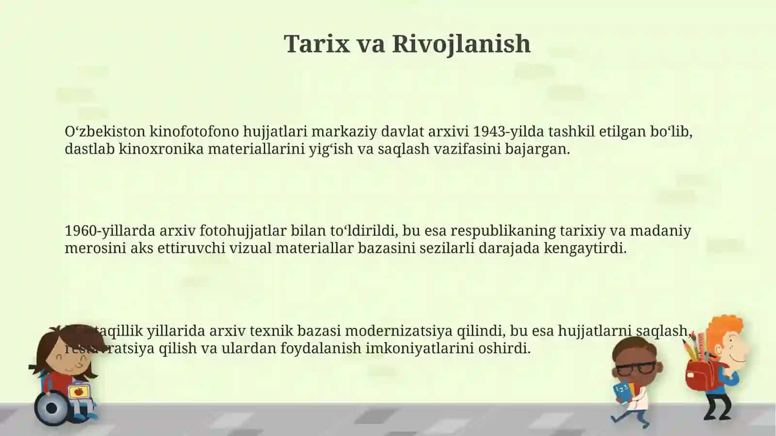 O'zbekiston Kinofotofono Hujjatlari Milliy Arxivining Tarixi va Fondi 3