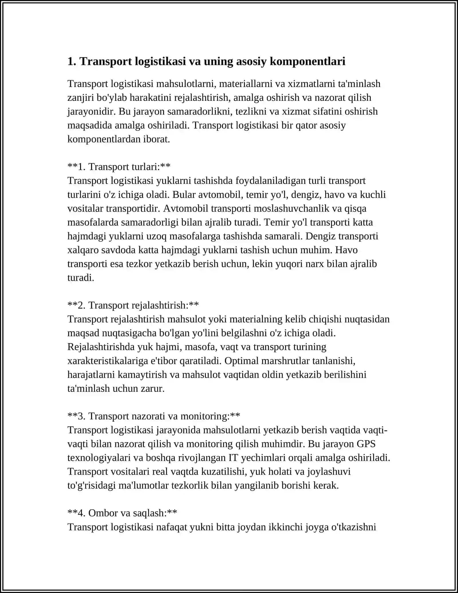 TRANSPORT LAGISTIKASIDAN AXBAROT LAGISTIKASI MVZUSIDAN 3