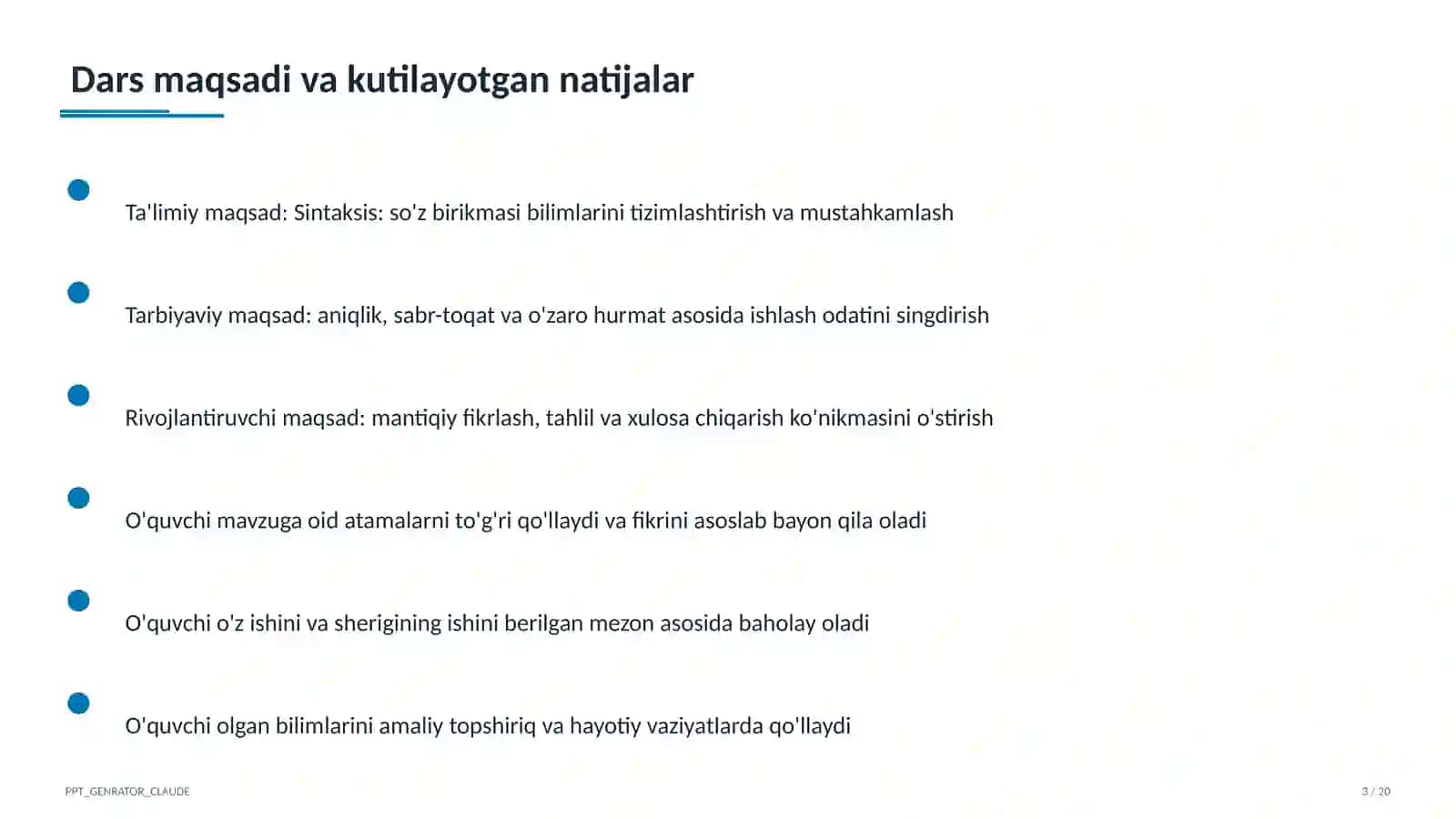 Sintaksis: so'z birikmasi (8-sinf) 3