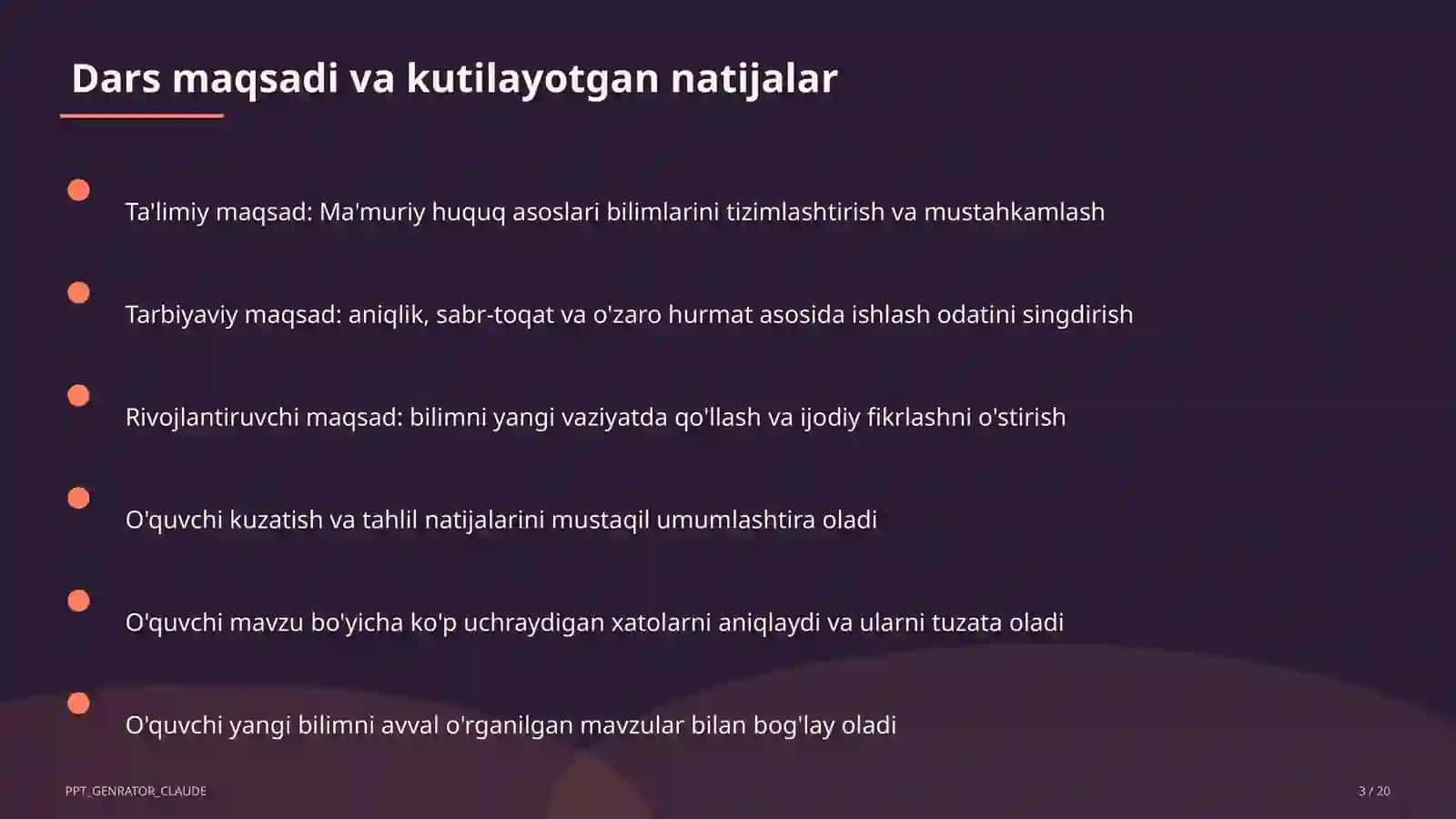 Ma'muriy huquq asoslari (10-sinf) 3