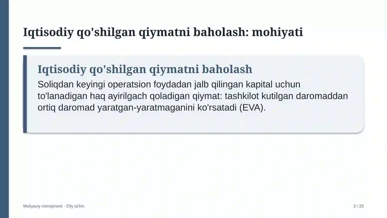 stomatologiya klinikalarida iqtisodiy qo'shilgan qiymatni baholash 6814 3