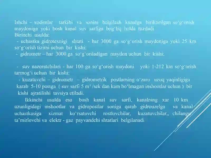 Ekspluatatsiya xizmatining tuzilmasi va tashkil qilinishi 3