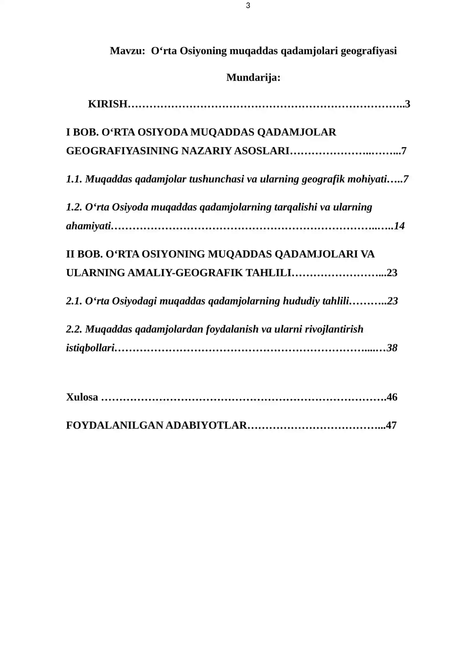 Oʻrta Osiyoning muqaddas qadamjolari geografiyasi 3