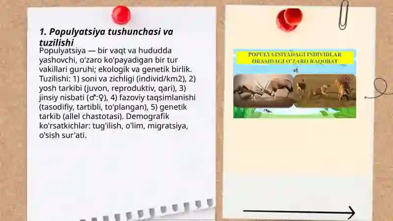 Populyatsiyalar ekalogiyasi 3