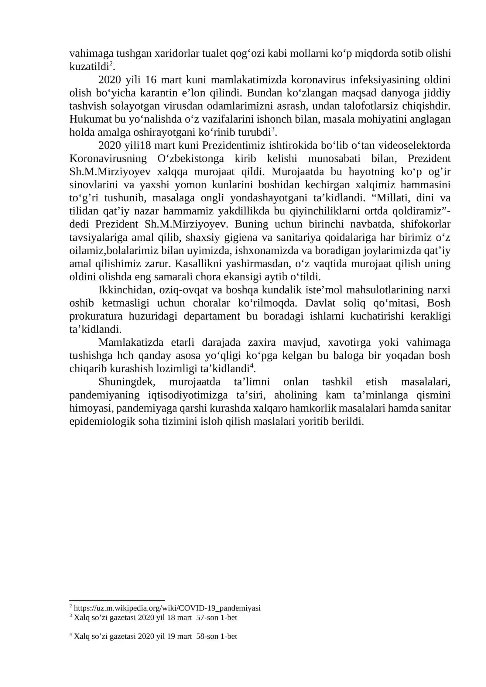 O‘zbekiston Pandemiya sharoitida davlatimizning xalq salomatligini asrash borasidagi samarali faoliyati 3