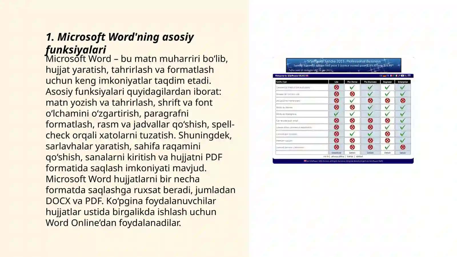 Office programma paket tarkibi 3