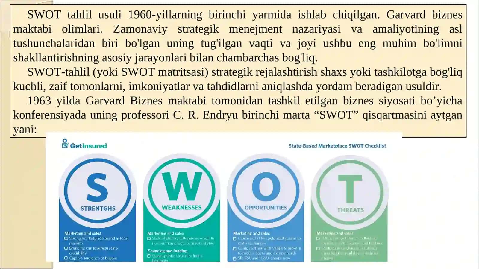 Ijtimoiy ish amaliyotida SWOT tahlilini qo‘llash 3