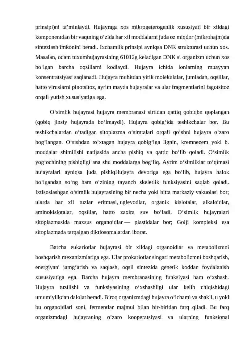 Hujayralar 3