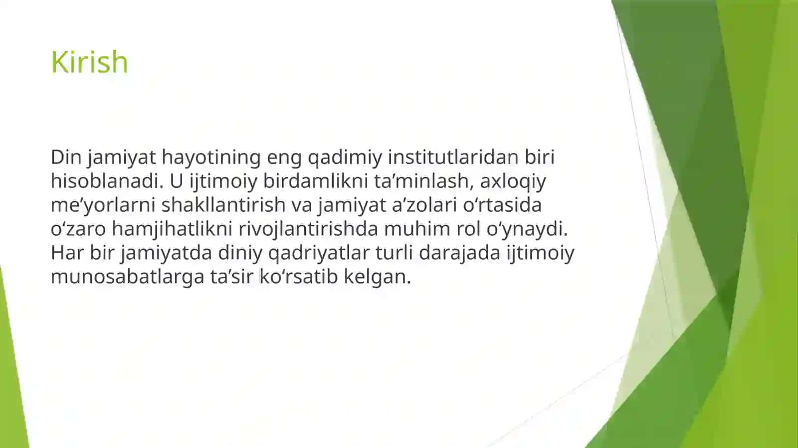 Din sotsiologiyasining jamiyat hayotidagi o‘rni va ahamiyati 3