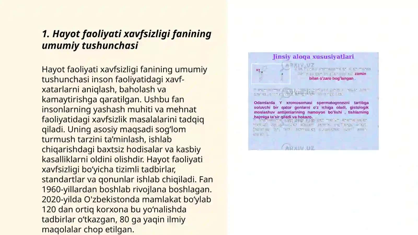 Hayot faoliyati xavfsizligi fanini o'rganishni ahamiyati va o'rganishda boshqa fanlarning bog'liqligi 3