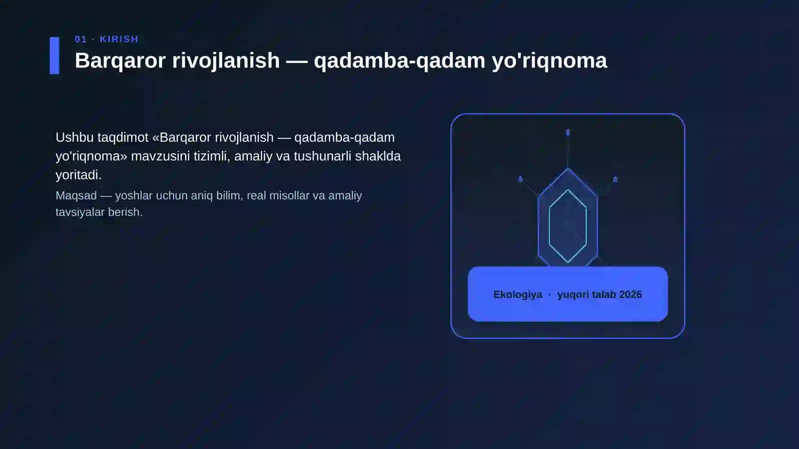 Barqaror rivojlanish — qadamba-qadam yo'riqnoma 3