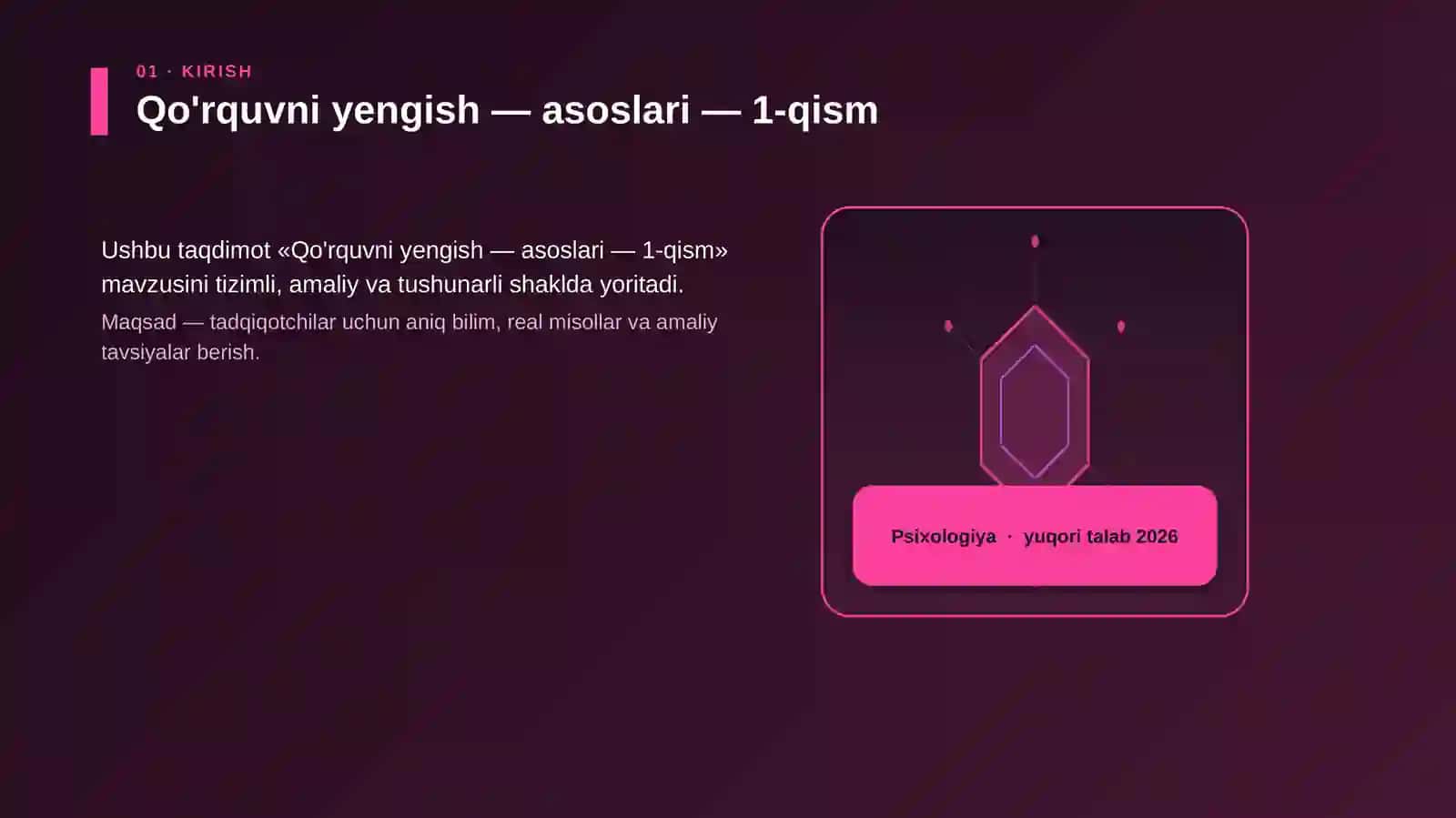 Qo'rquvni yengish — asoslari — 1-qism 3