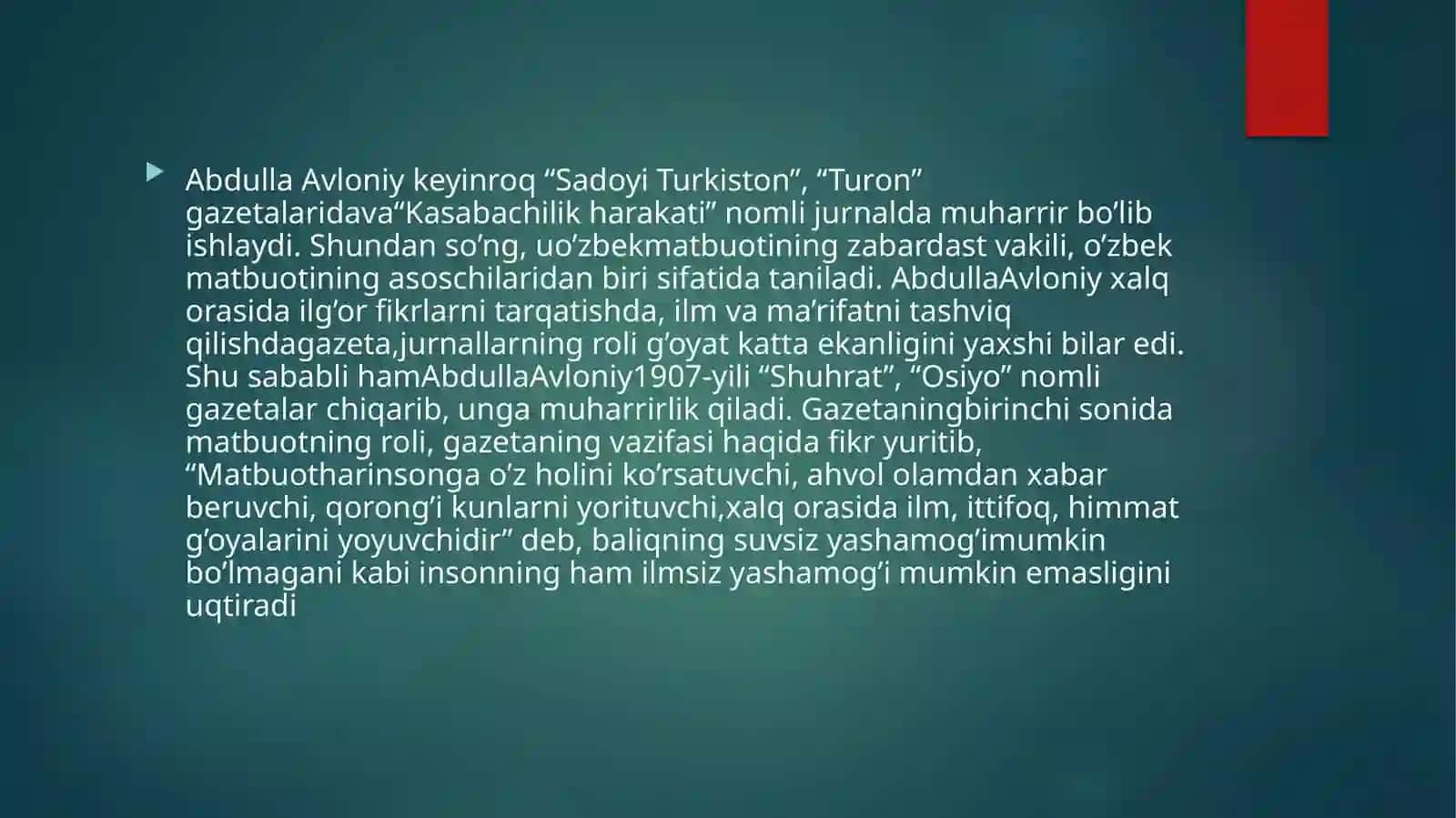 ABDULLA AVLONIYNING PEDAGOGIK FAOLIYAT HAQIDAGI FIKRLARI 3