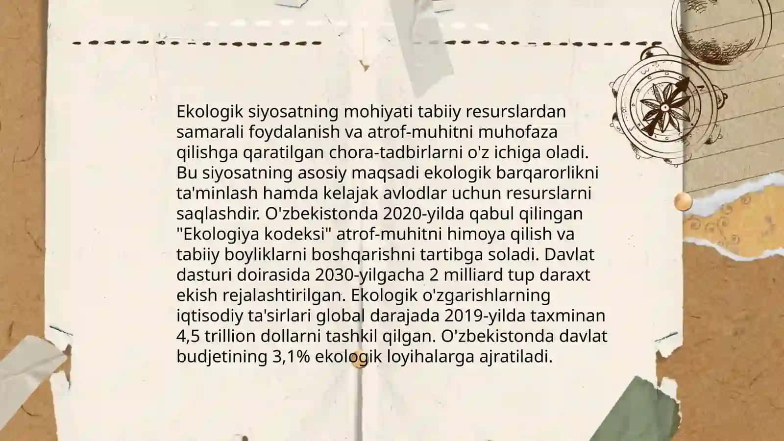 Ekologik siyosat va uni amalga oshirish yo'llari 3