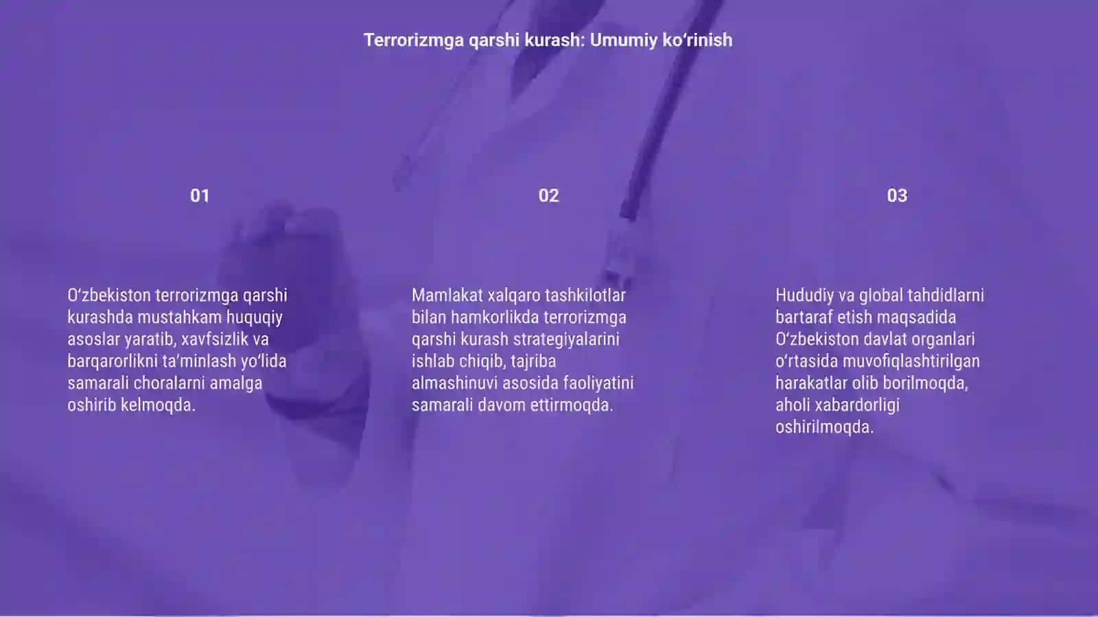 Oʻzbekistonning terrorizmga qarshi kurash tajribasi 3