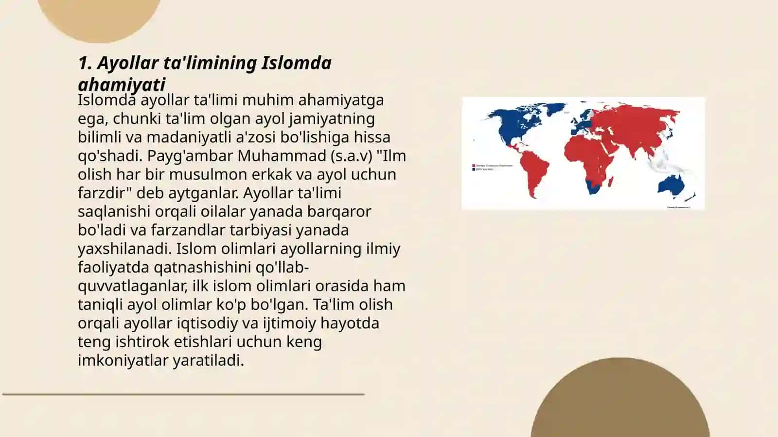 Ayollar ta'lim tarbiyasi tizimining islom dining tasiri 3