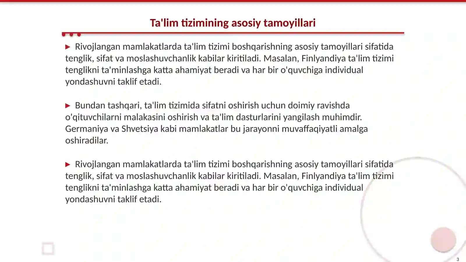 Rivojlangan xorijiy mamlakatlar ta'lim tizimi boshqarish tajribasi 3