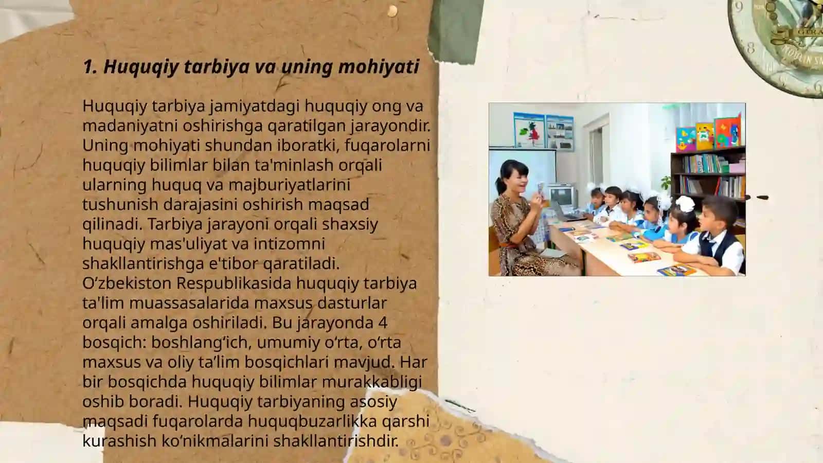 Huquqiy tarbiya vositalari.Huquqiy tarbiyada huquqiy normalarning oʻrni 3