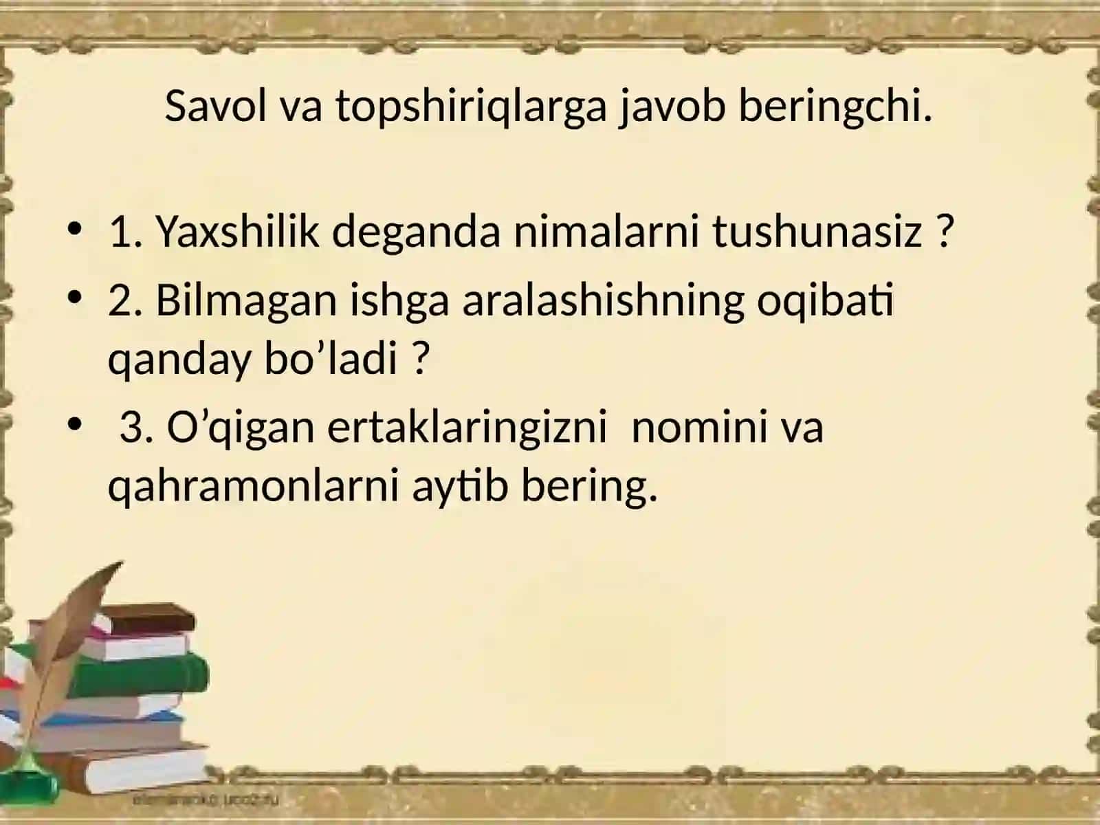 Xotira va qadrlash 3