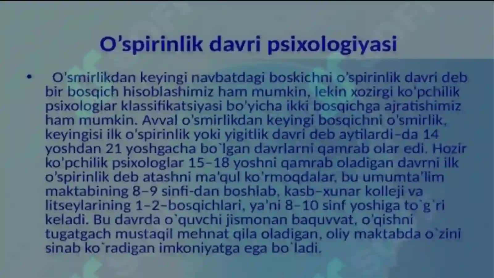 Umumiy psixologiya fanidan tayyorlagan taqdimoti 3