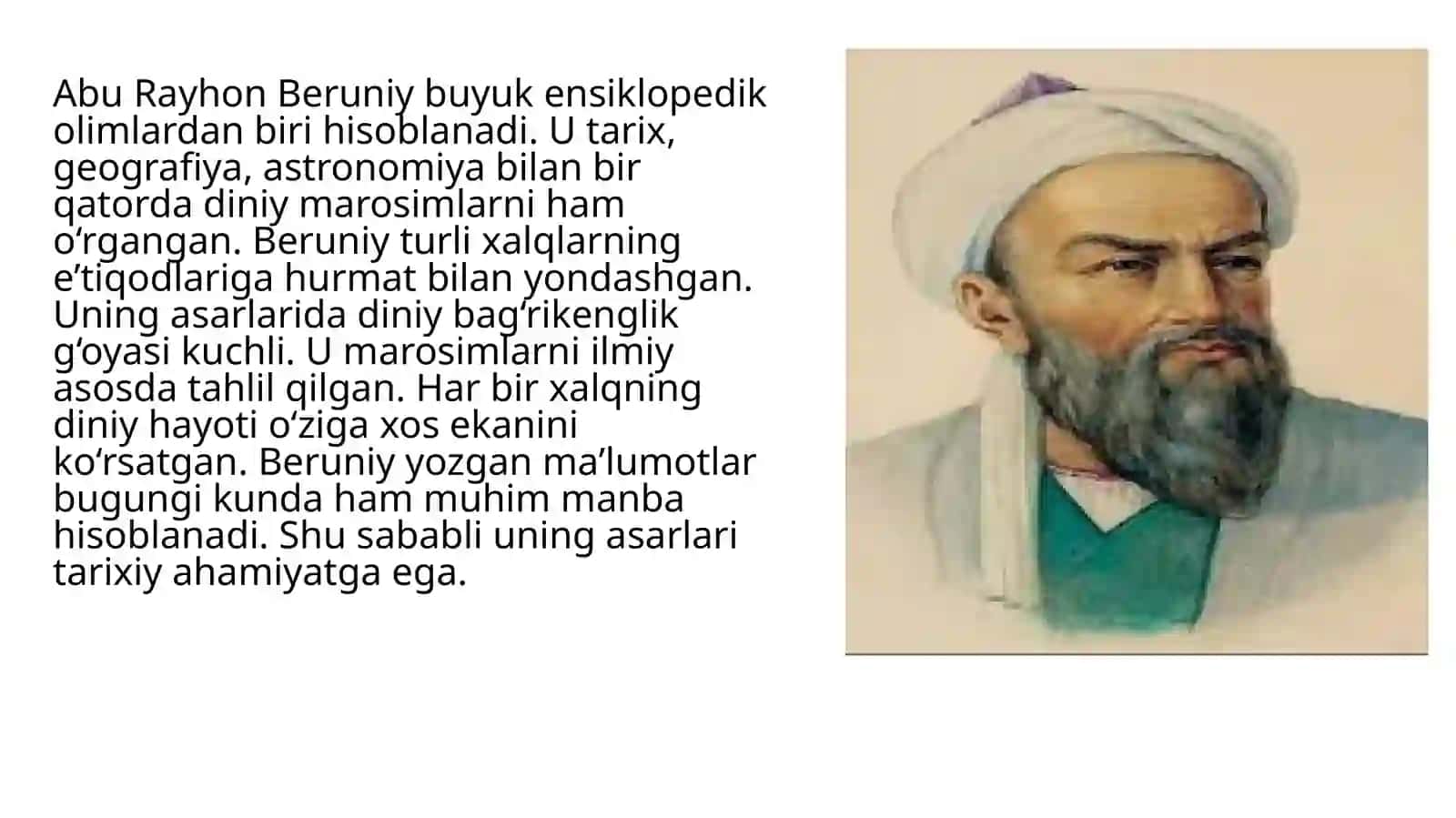 Beruniy asarlarida diniy marosimlarni yoritilishi 3