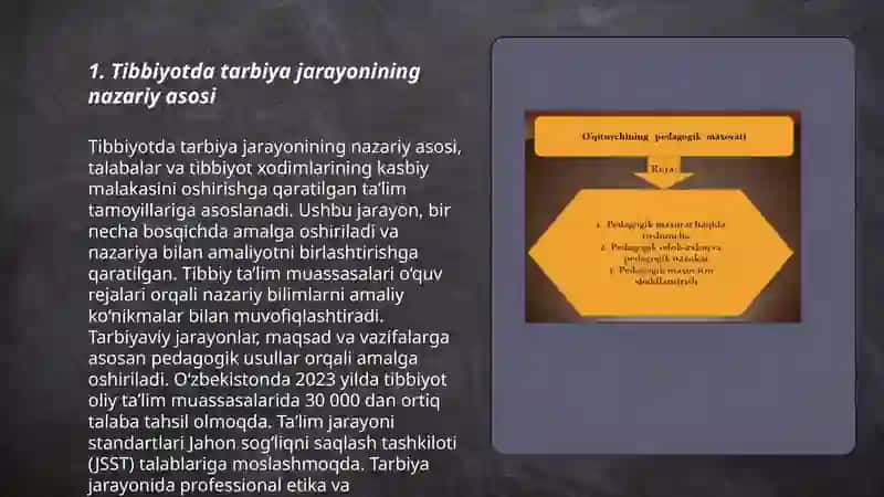 Tibbiyotda tarbiya jarayonining mohiyati va mazmuni 3