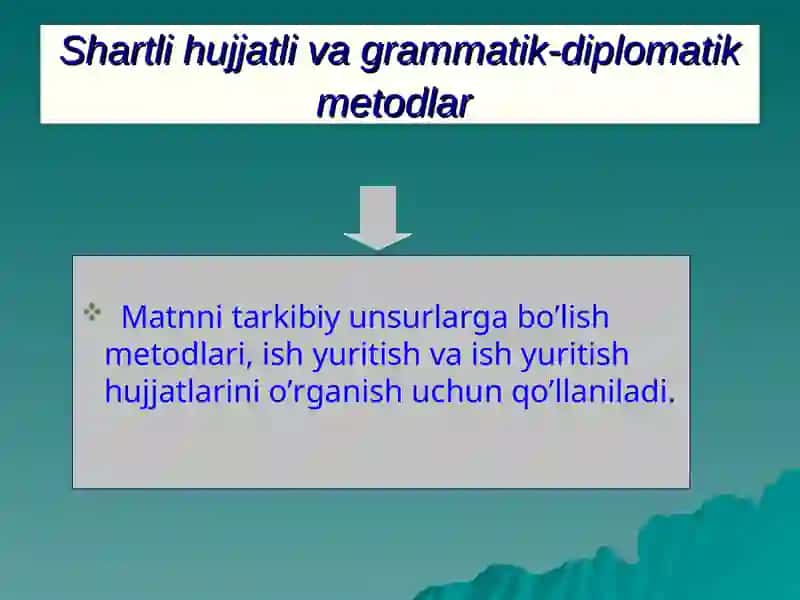 Maxsus tarixiy usullar 3
