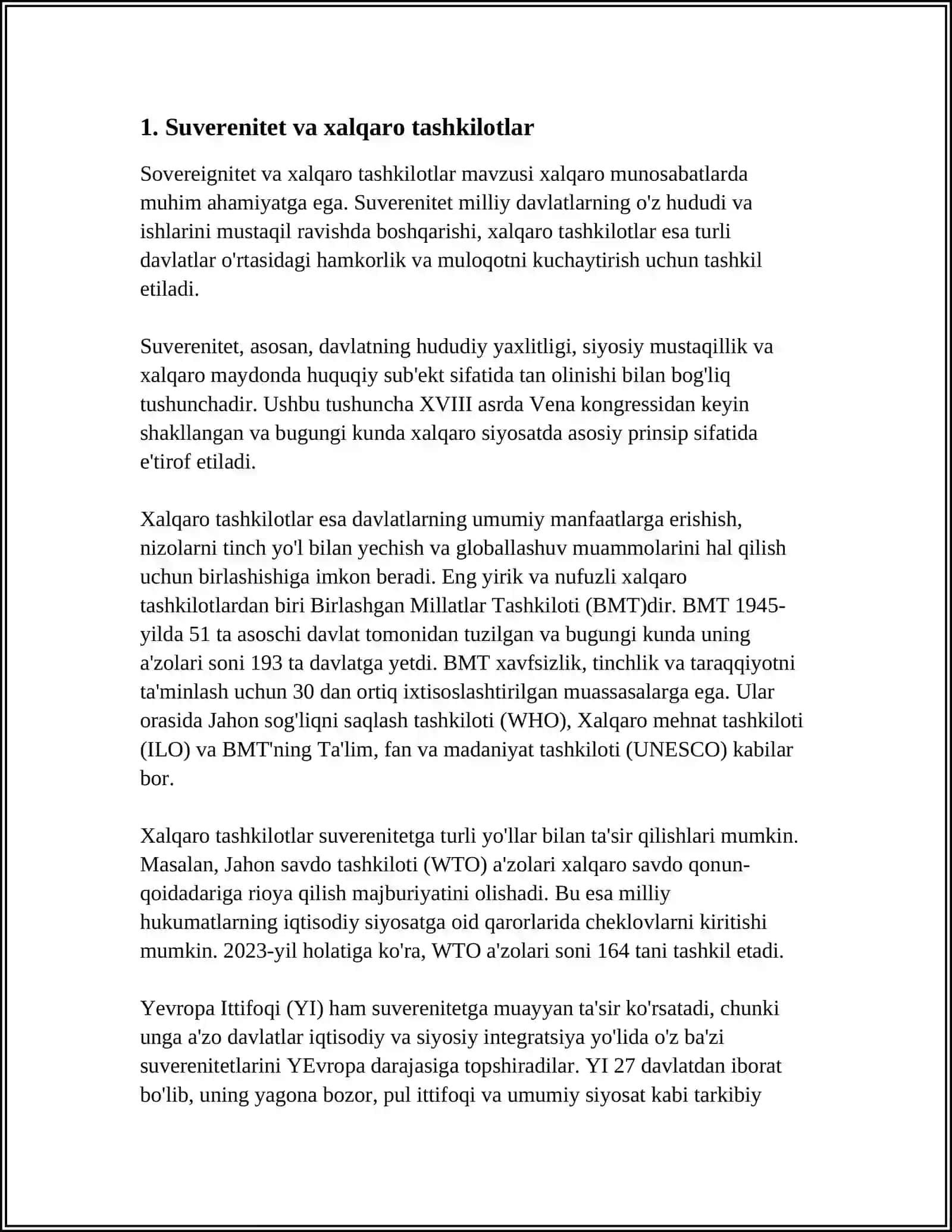SUI GENERIS XALQARO TASHKILOTLAR 3