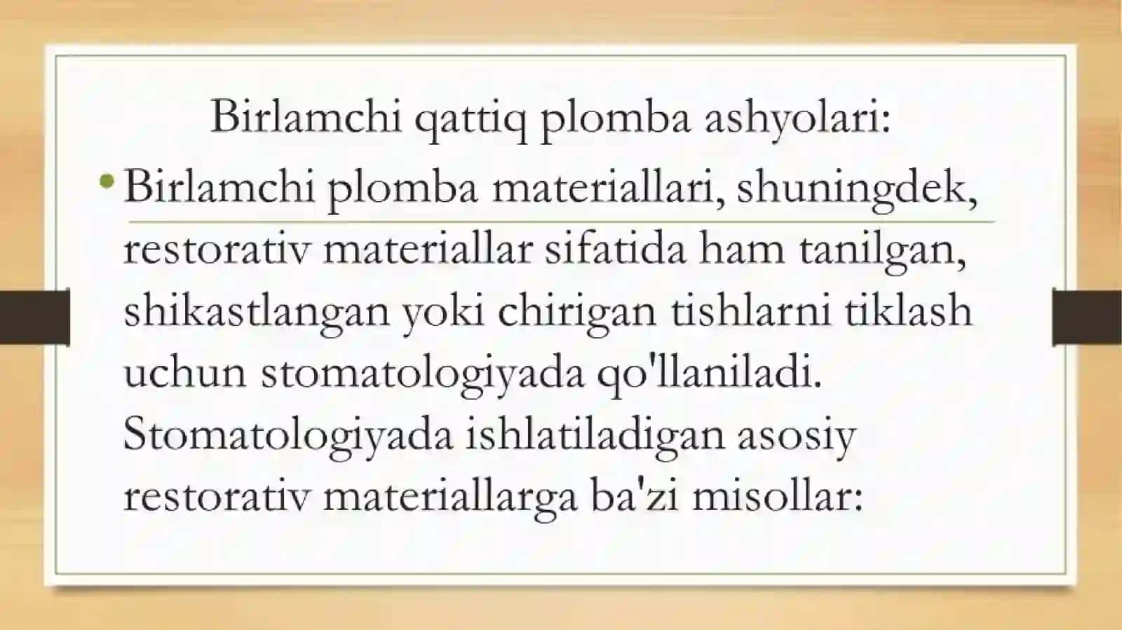 Birlamchi qattiq plomba ashyolari 3
