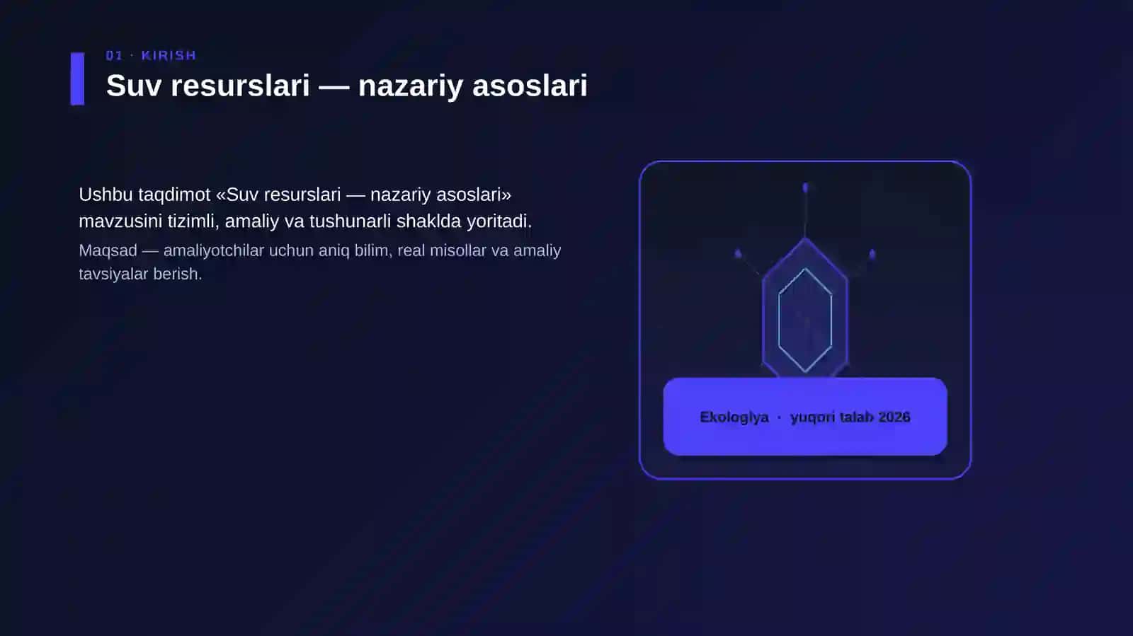 Suv resurslari — nazariy asoslari 3