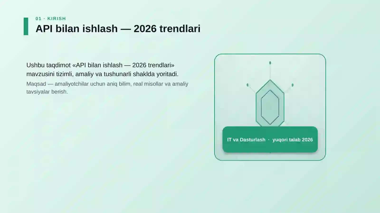 API bilan ishlash — 2026 trendlari 3