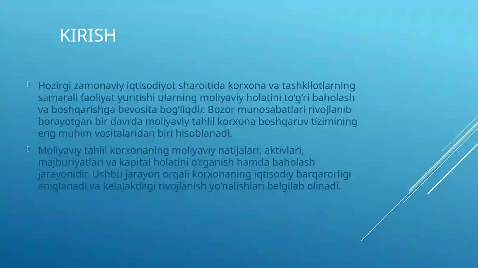 MOLIYAVIY TAHLILNI TASHKIL ETISH VA AXBOROT MANBALARI 3