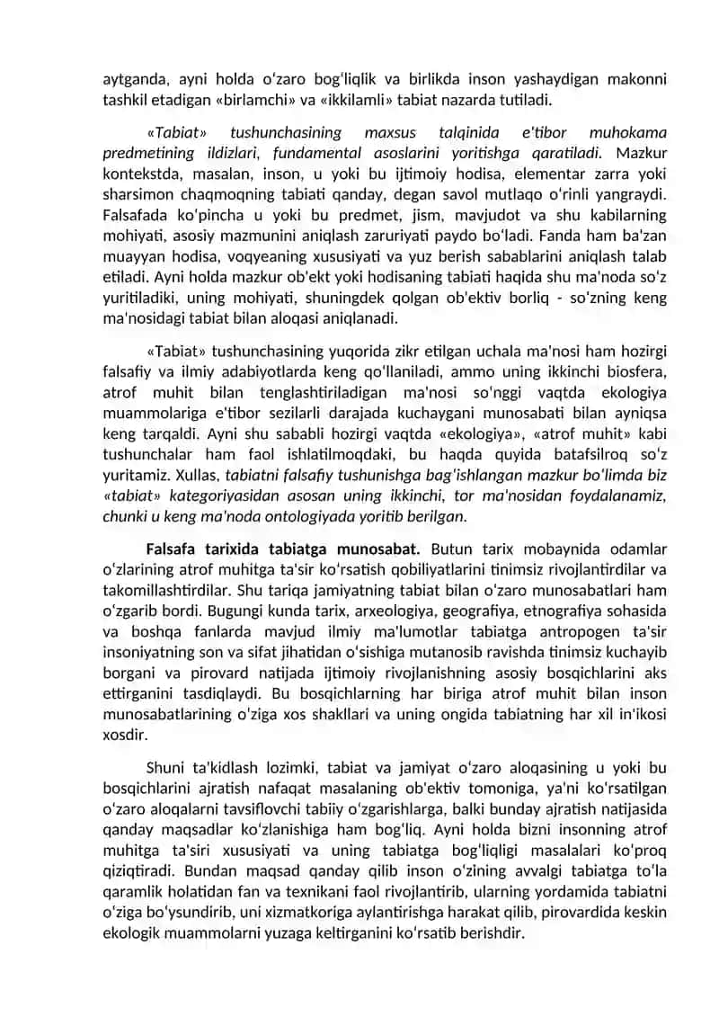Tabiat falsafasi 3