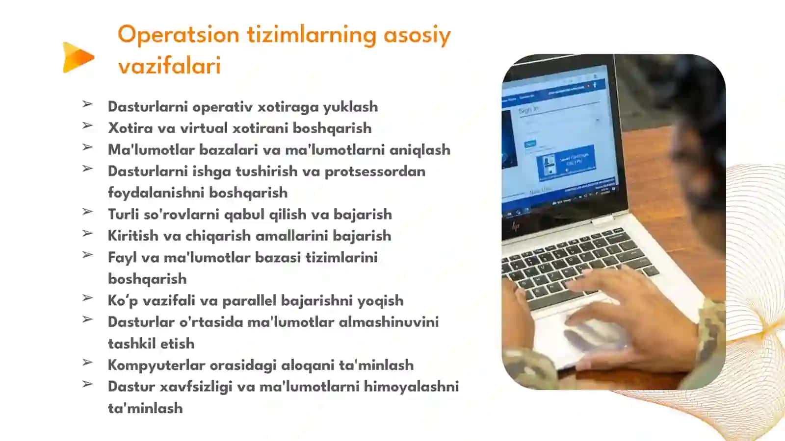 Operatsion tizimning tavsifi va vazifalari 3