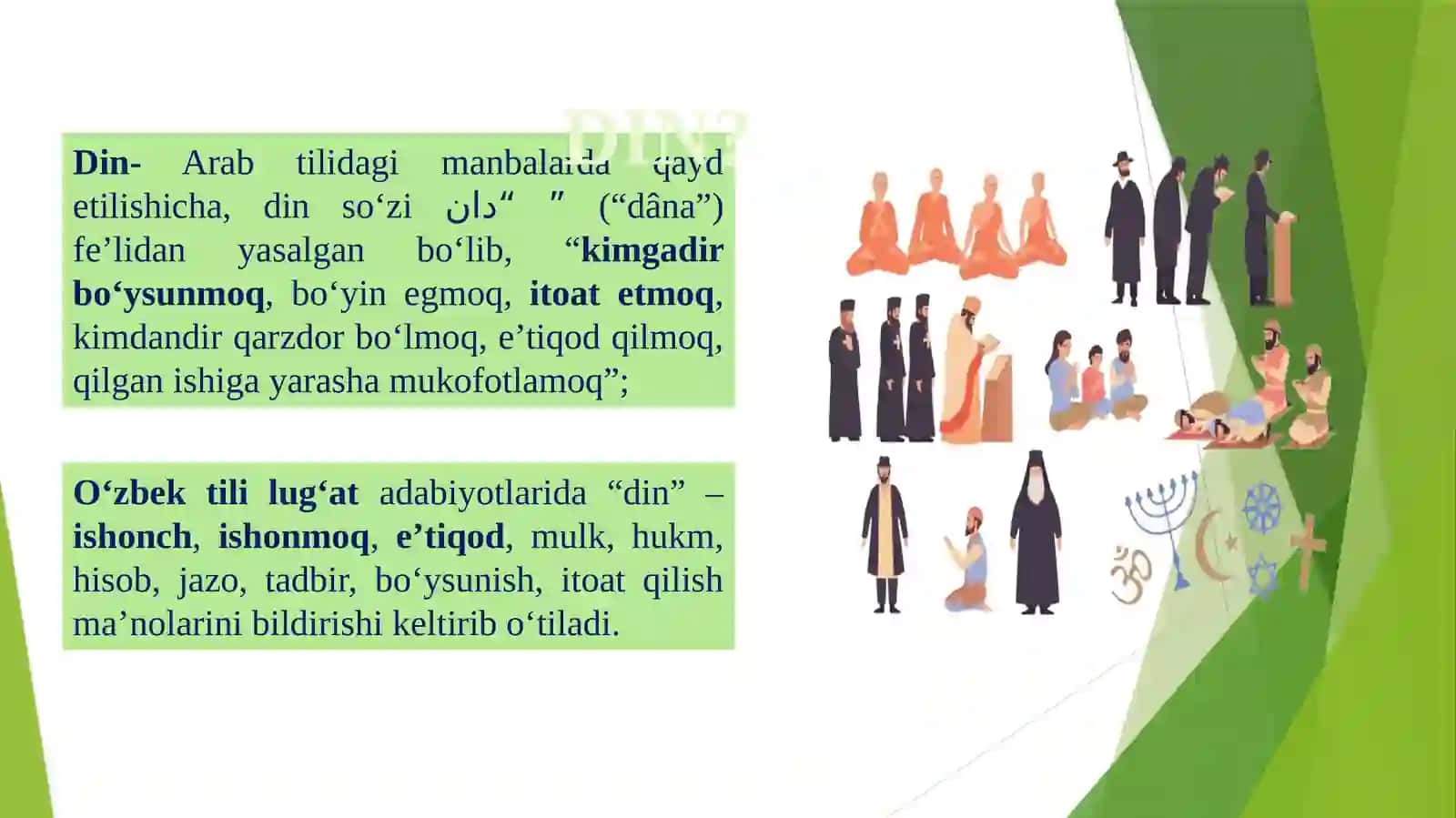 DIN IJTIMOIY MADANIY HODISA SIFATIDAGI AHAMIYATI 3