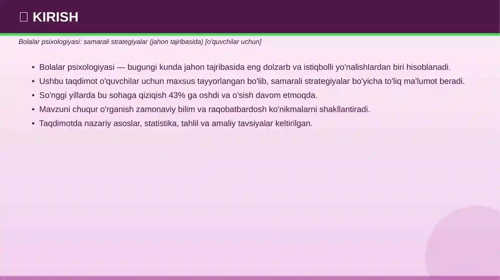 Bolalar psixologiyasi: samarali strategiyalar (jahon tajribasida) [o'quvchilar uchun] 3