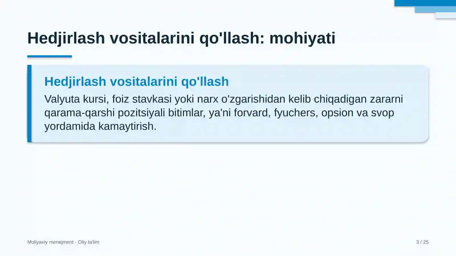 sholichilikda hedjirlash vositalarini qo'llash 3106 3