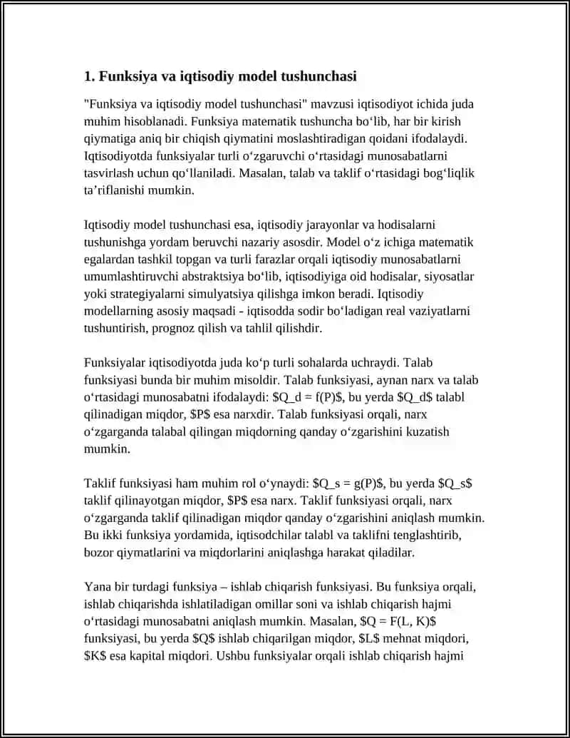 FUNKSIYANING IQTISODDAGI QOʻLLANISHI 3