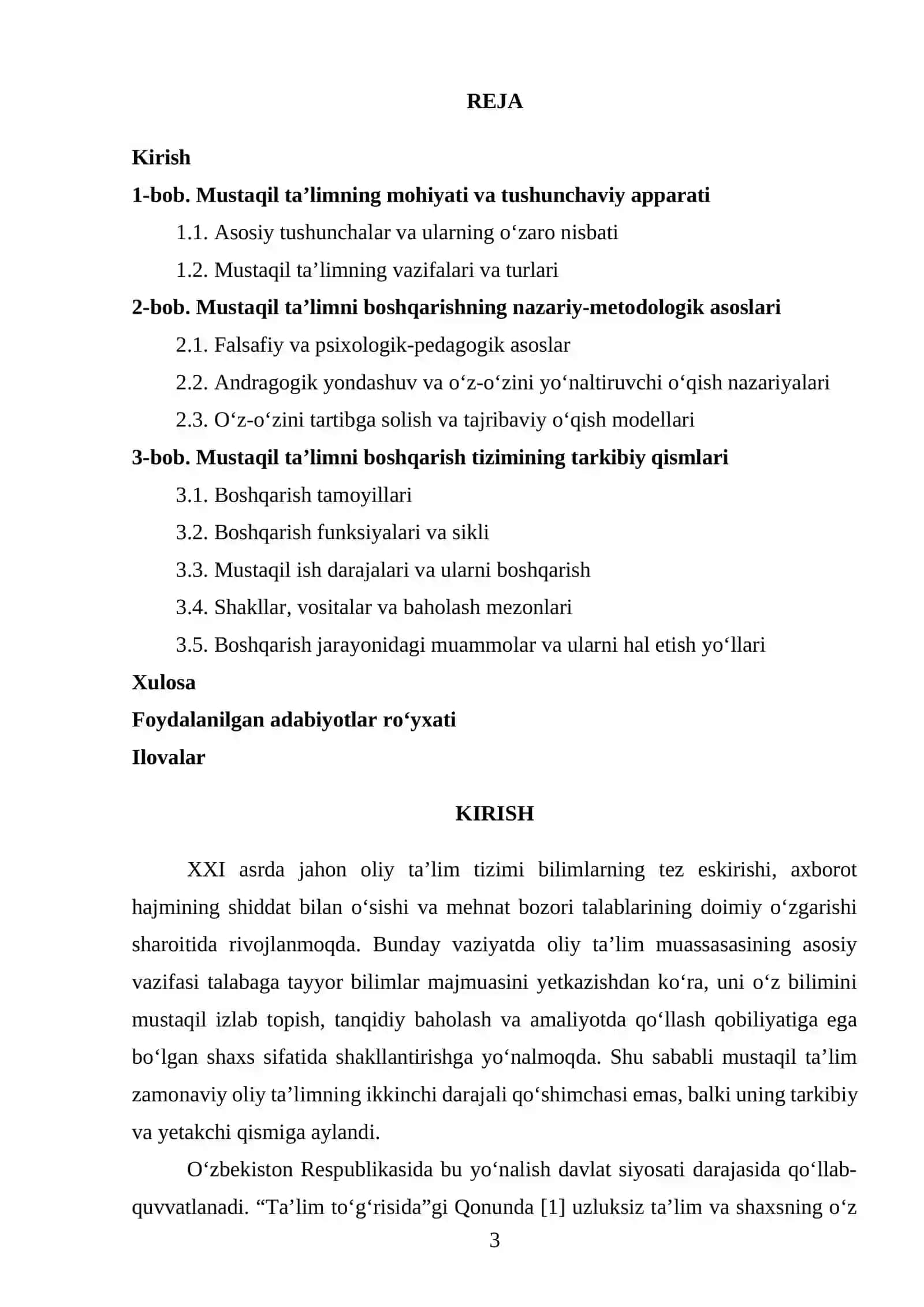 OLIY TA’LIMDA MUSTAQIL TA’LIMNI BOSHQARISHNING NAZARIY ASOSLARI 3