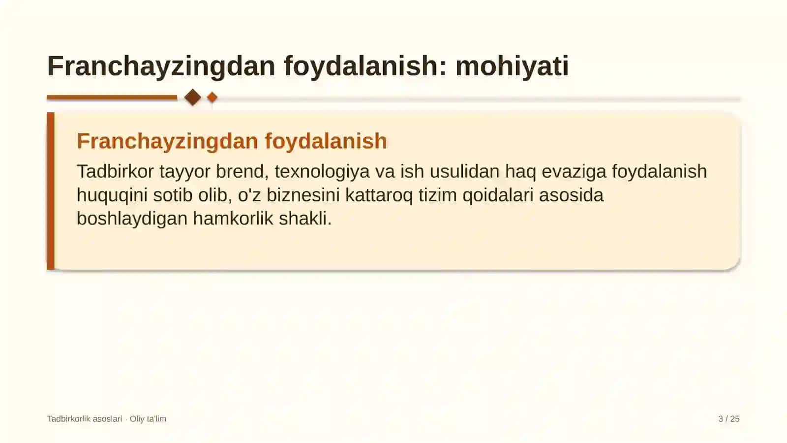 Autsorsing kompaniyalarida franchayzingdan foydalanish 3
