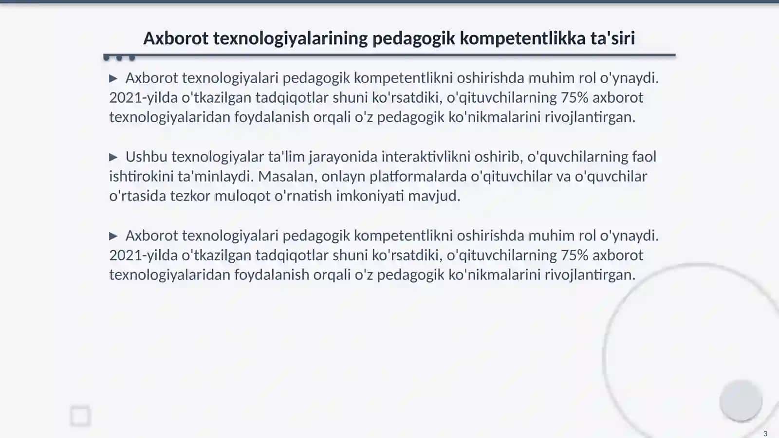 Pedagogik kоmpеtеntlikni shаkllаntirishdа ахbоrоt tехnоlоgiyasi tushunchаsi vа klаssifikаtsiyasi 3
