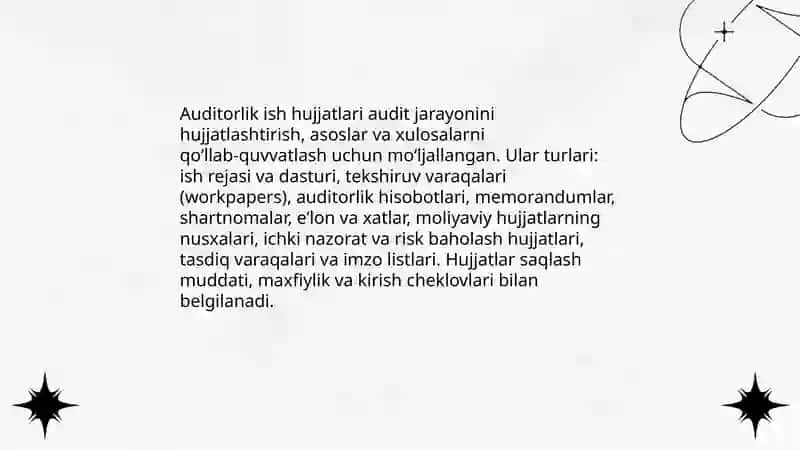 Auditorlik ish hujjatlari 3