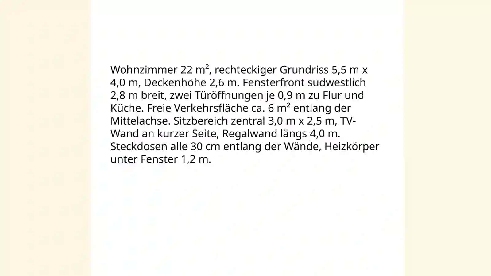 Beschreibung des Wohnzimmers 3