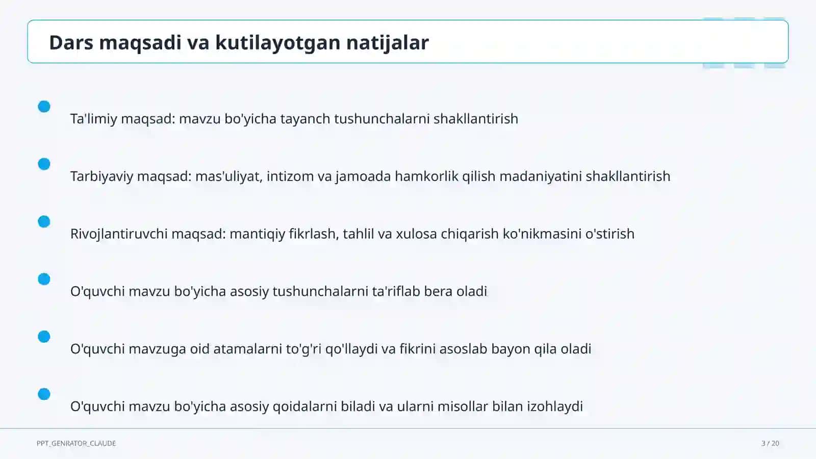 O'qituvchilarning Milliy sertifikatiga tayyorgarlik 3