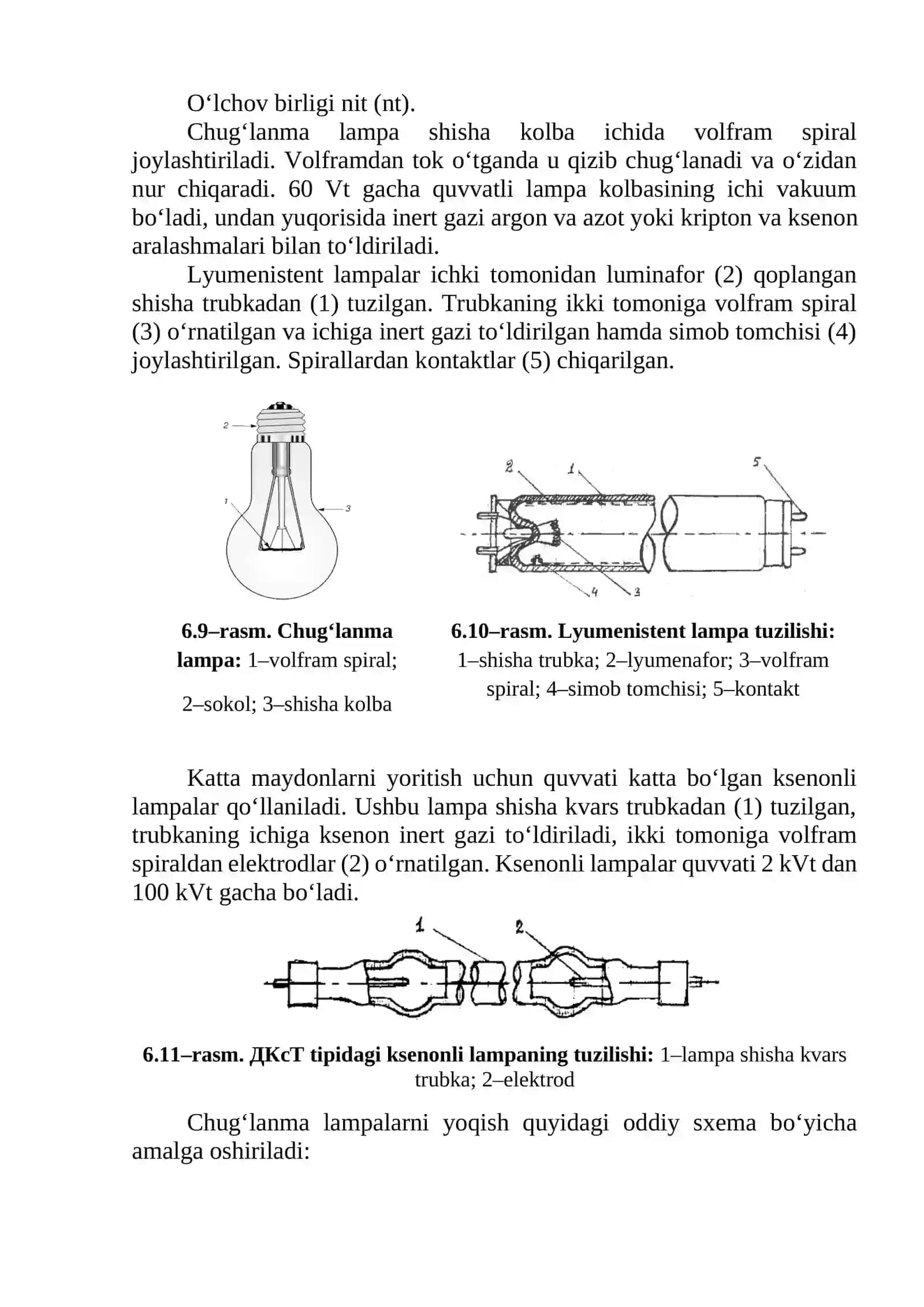 Konchilik korxonalarida elektr yoritishning ahamiyati, elektr yoritish uskunalarining turlari va tuzilishi 3