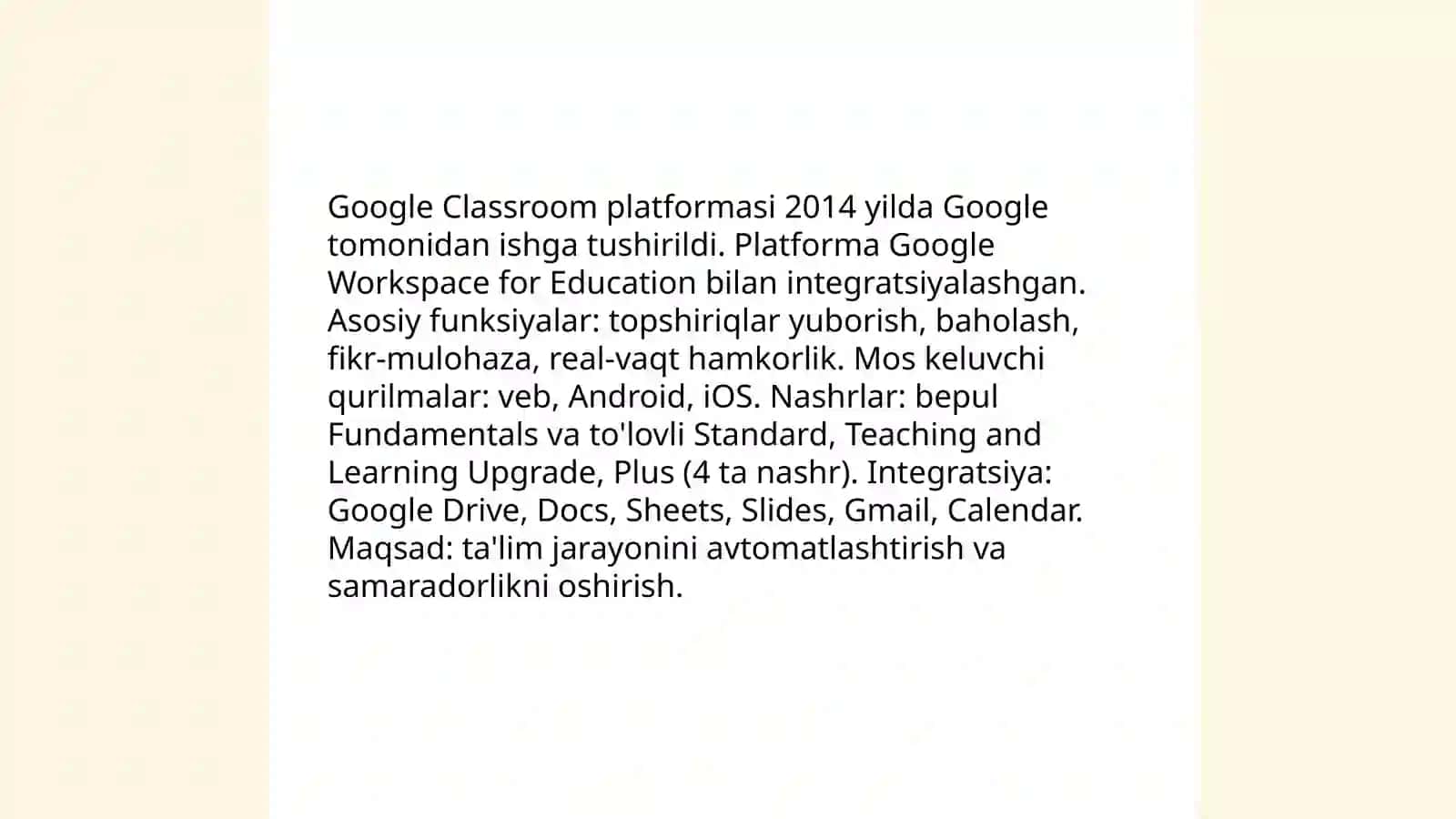 Google Classroom platformasi 3