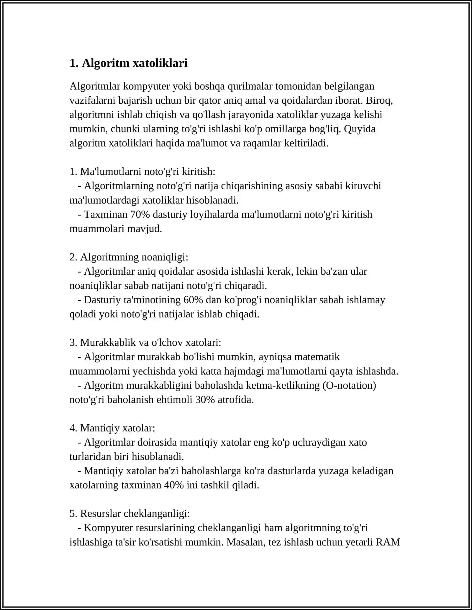 BAHOLASH JARAYONIDA UCHRAYDIGAN XATOLIKLAR VA ULARNING KELIB CHIQISHI 3