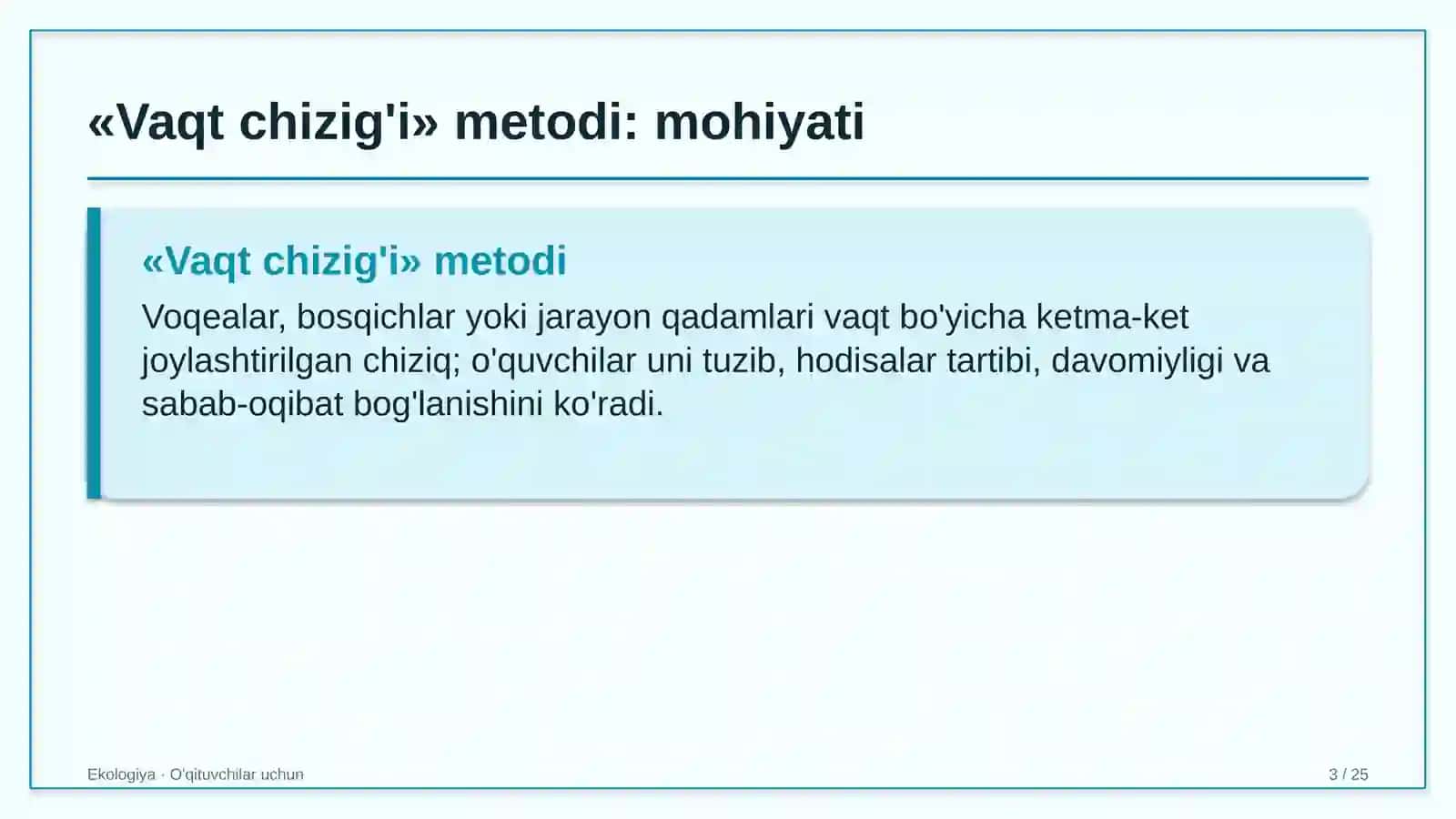 ekologiya darslarida vaqt chizig'i metodidan foydalanish 7385 3