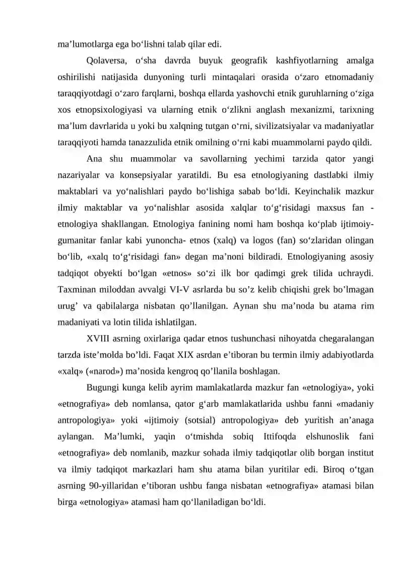 Antropologiya va etnologiya fanining tadqiqot obe'ktlari 3